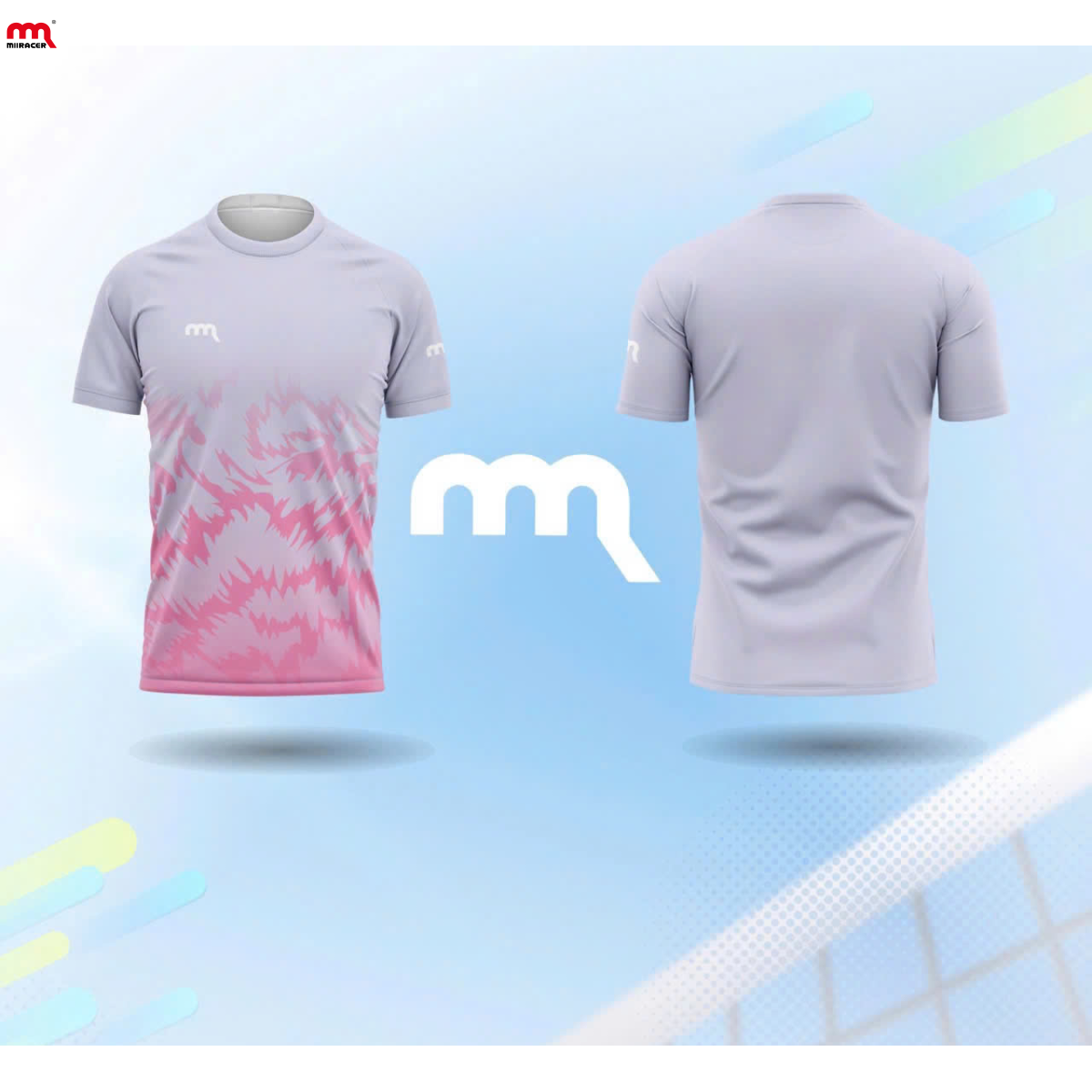 Áo Cầu Lông Miiracer Trắng Hồng