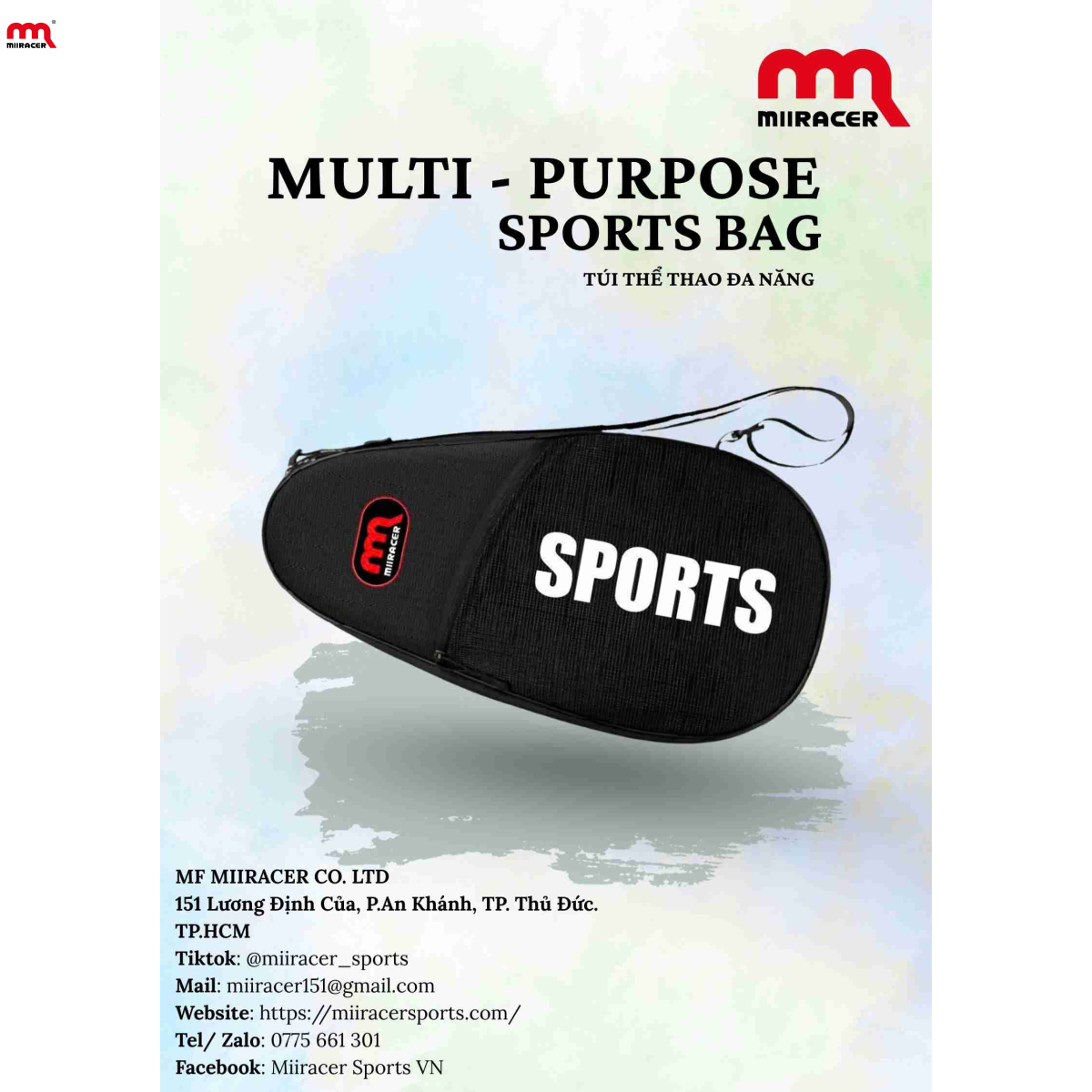 Túi đựng vợt Pickleball Miiracer PK2