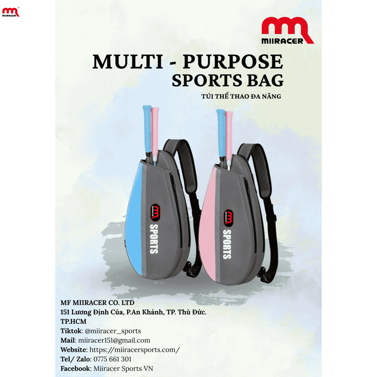 Túi đeo chéo CL3 - Bara Collection Hồng/Xanh