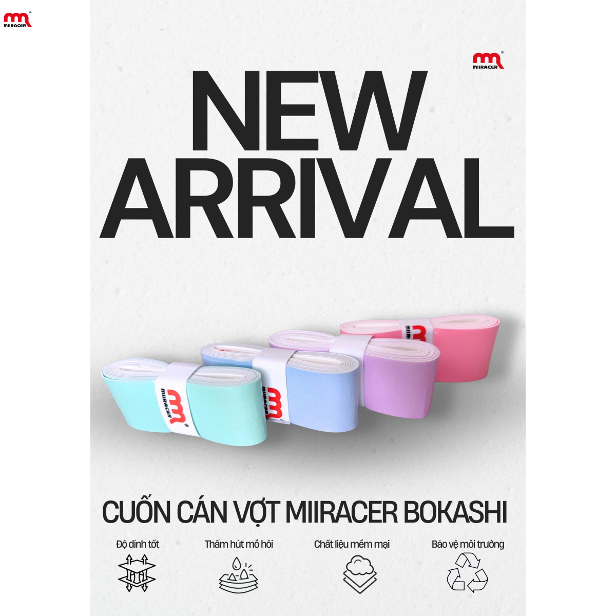 Cuốn cán cầu lông Miiracer Bokashi