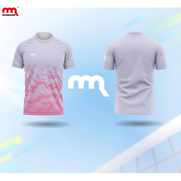 Áo Cầu Lông Miiracer Trắng Hồng